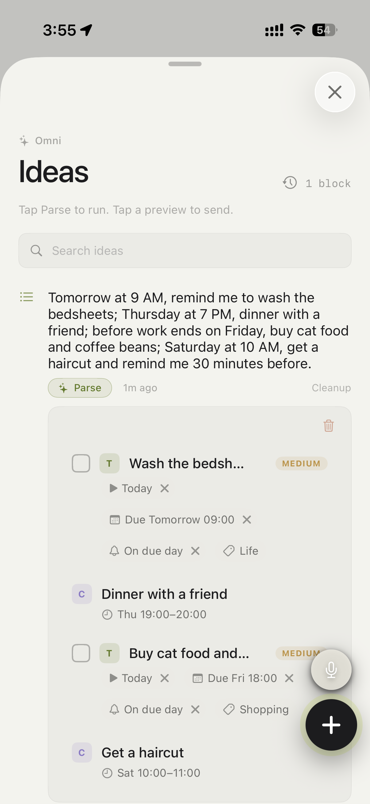 Kenotex iPhone Ideas sheet